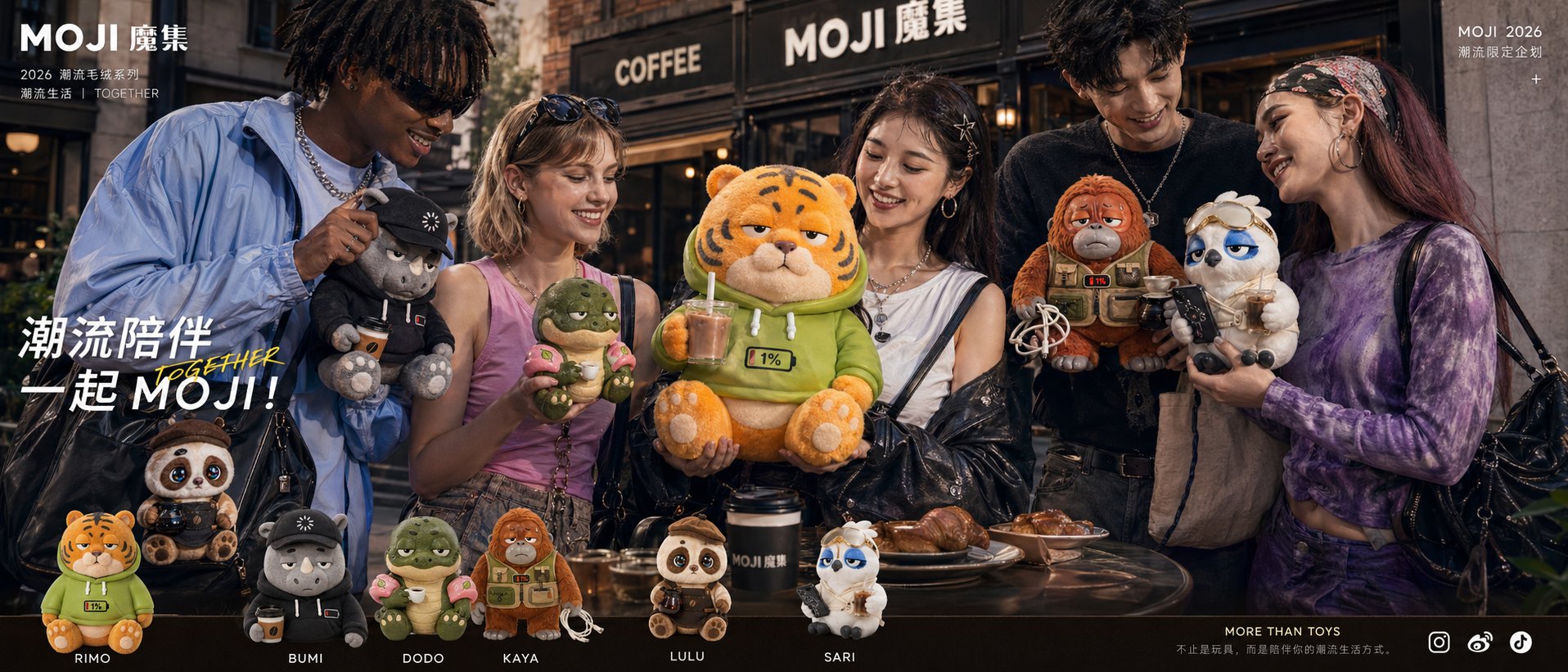 MOJI 魔集家族 · 潮流陪伴 一起 MOJI